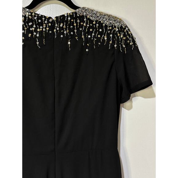 Ieena Mac Duggal Sequined Embellished Shoulder Evening Gown Size 8 NWOT #55704 - Picture 13 of 16